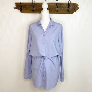 Halston Heritage Shirt Dress Viscose Wool